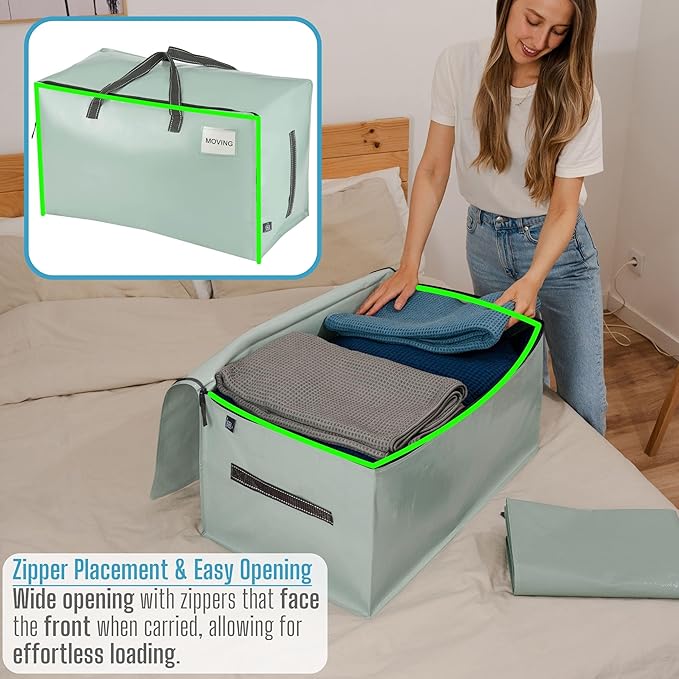 VENO 10 Pack Moving Bags and Large Christmas Decoration Storage Bins - Image 3