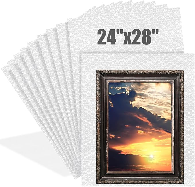 10 Pack 24 * 28 Inch Extra Large Bubble Pouches Clear Bubble Pouch Wrap Bags by Dunzoom
