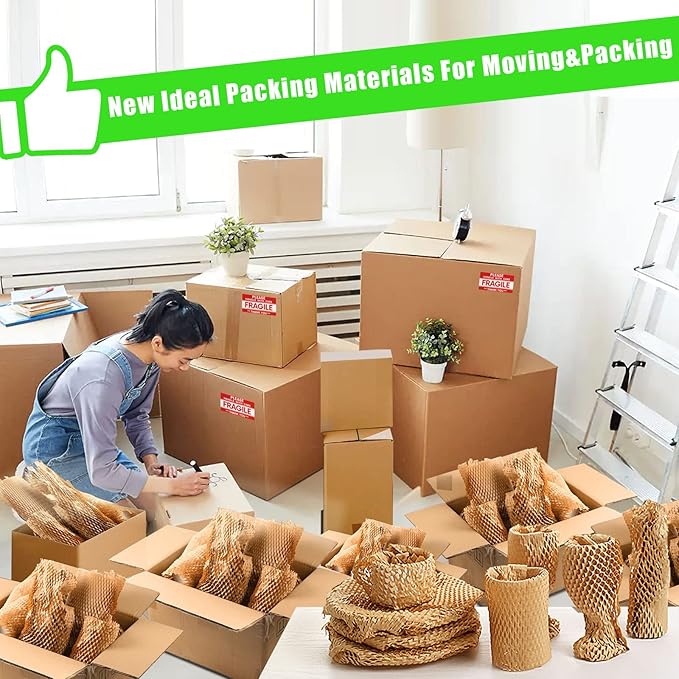 Honeycomb Packing Paper, MINHAO 15"x300' Eco Friendly Packing Paper - Image 5