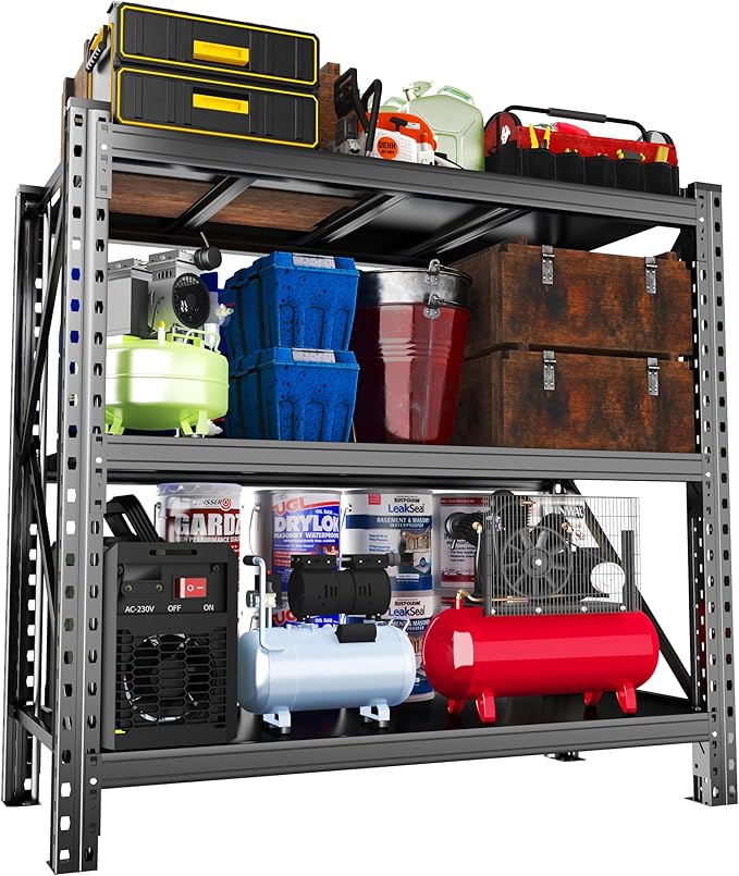 Heavy Duty Garage Shelving Units, 6000LBS Deep Storage Shelves, Adjustable by Beaunatixx