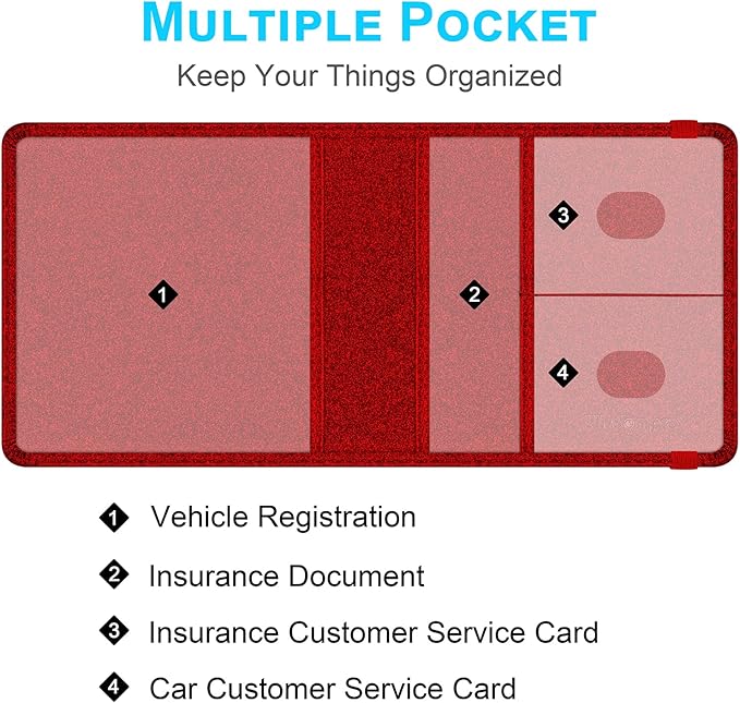 Wisdompro Small Car Registration and Insurance Documents Holder - Image 2