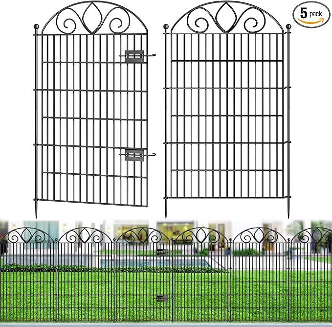 5 Panels No Dig Tall Garden Fence by FencePost