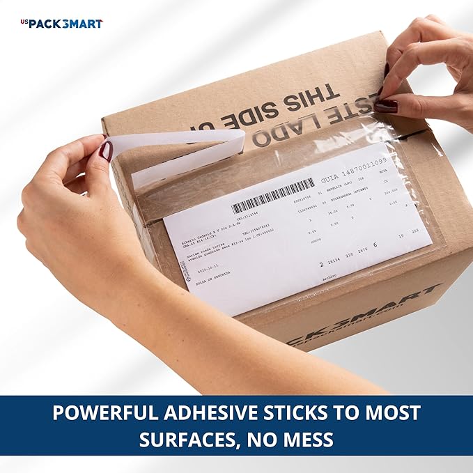 200 Units, 7.5"x5.5" Clear Packing List Shipping Label Envelopes - Image 5