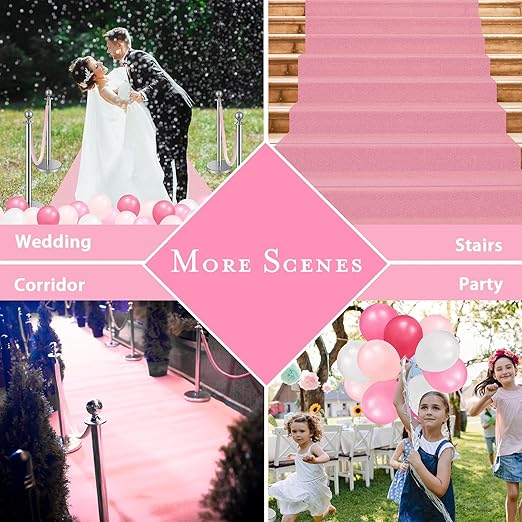 76 Pcs Carpet Runner for Party Set 1 Floor Runner 2 Double Sided Tape 6 - Image 7