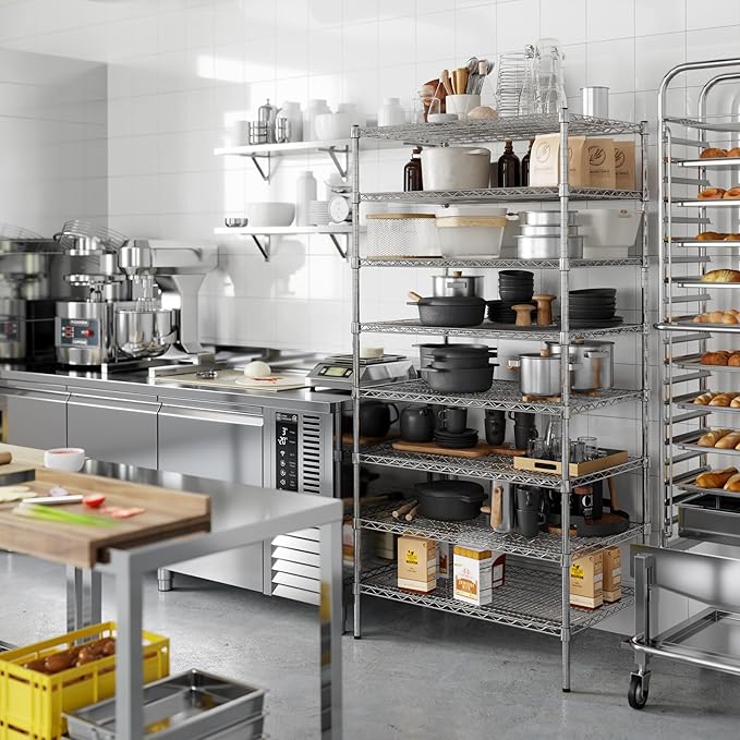 24" Deep x 36" Wide x 74" Height Wire Shelving Kit | 8-Tier | NSF Commercial - Image 2