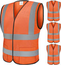 TICONN 2PK/4PK Reflective Safety Vest, High Visibility Vest by TICONN
