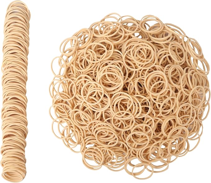 Rubber Bands Size #10 Beige 760 pcs Approximately 0.42 lb 1 inch Light Brown - Image 3