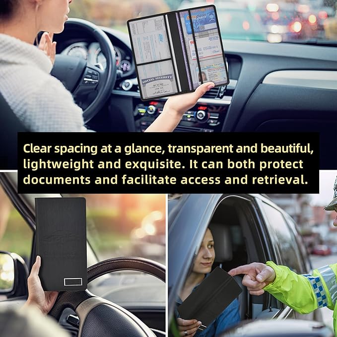 Car Registration and Insurance Holder Glove Box Folder-Premium Car Folder - Image 7