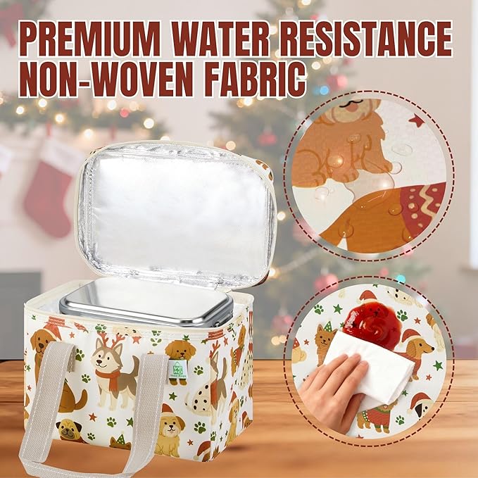 VENO 2 Pack Christmas Insulated Lunch Bag - Image 3