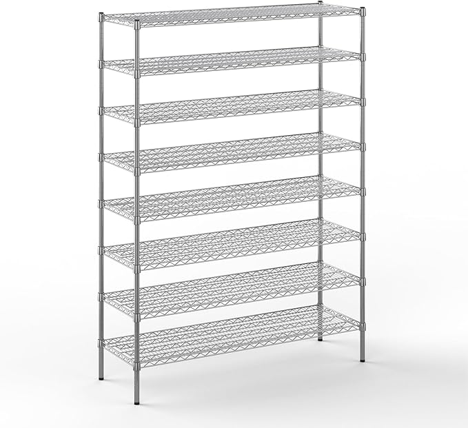 18" Deep x 54" Wide x 74" Height Wire Shelving Kit | 8-Tier | NSF Commercial by Regal+Altair