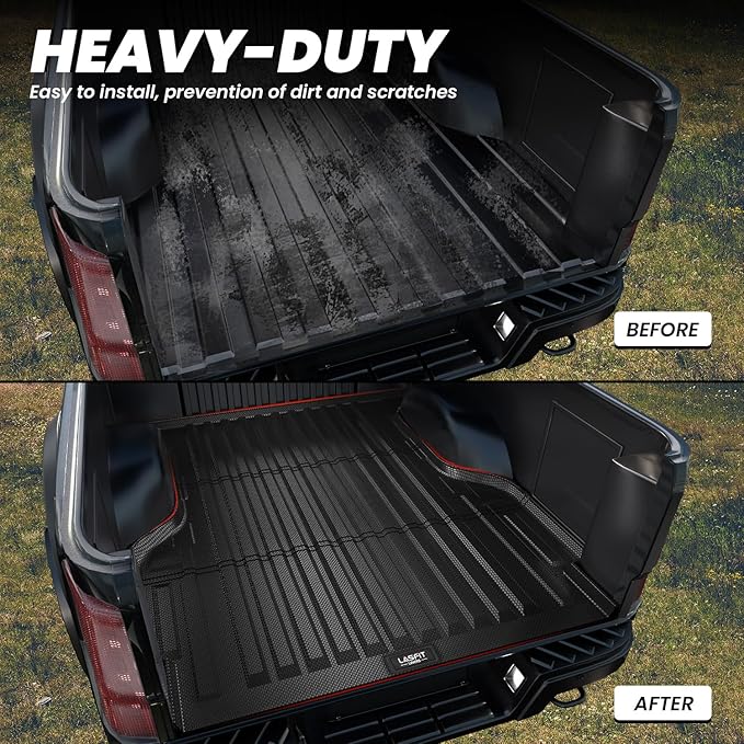 LASFIT 5.0ft Bed Mat for Ford Ranger 2023 2022 2021 2020 2019 Truck Bed TPE All - Image 3