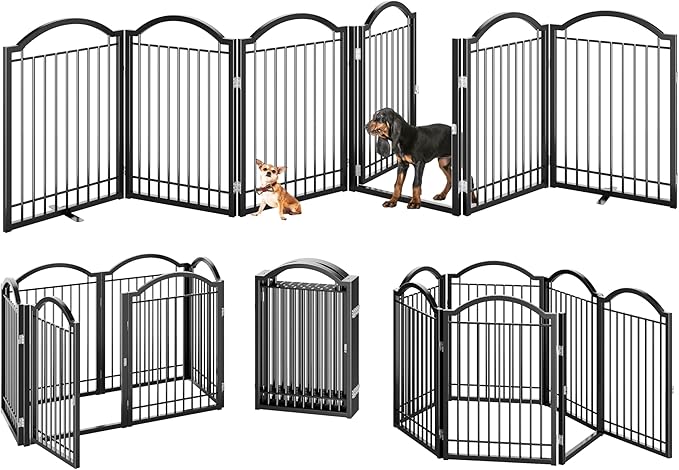 BHG Metal No-Assembly Freestanding Dog Gate - Image 5
