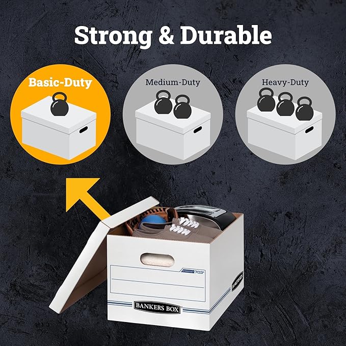 Bankers Box 12-Pack Basic Duty File Storage Boxes - Image 5
