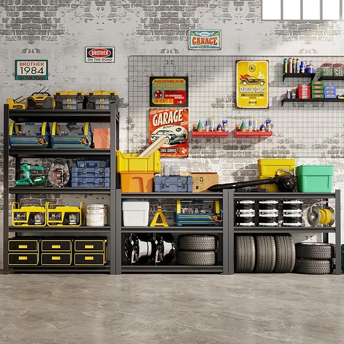 72''H Garage Shelving Heavy Duty, 3000LBS Storage Shelves, 5-Tier Adjustable - Image 8