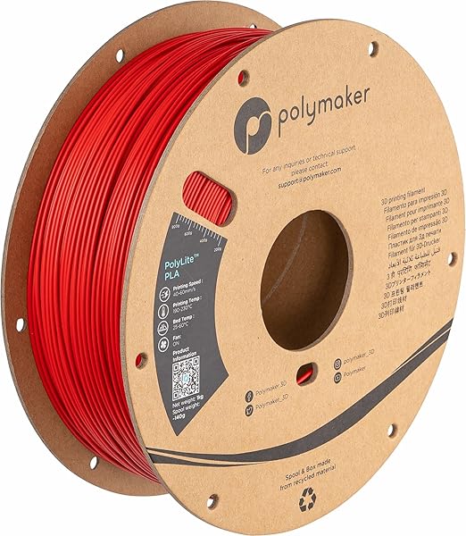 Polymaker PLA Filament, Wine Red 3D Printing PLA Filament 1.75mm 1kg by Polymaker