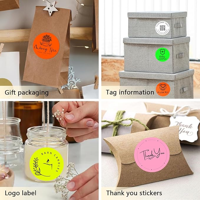 3X3 Inch Round Thermal Labels Circle Color Coding Labels Printable Waterproof - Image 6