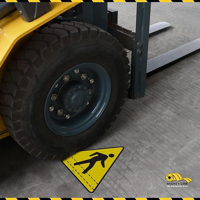 Mighty Line Pedestrian Traffic Crossing Walkway Floor Sign - Image 5