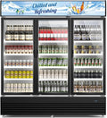 Tylza Commercial Refrigerator, Three Glass Door Display Beverage Fridge by TYLZA