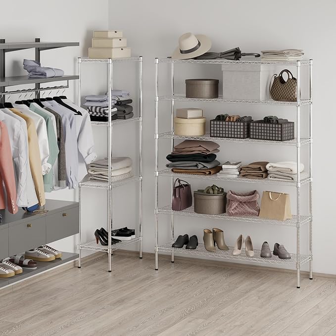 14" Deep x 54" Wide x 74" Height Wire Shelving Kit | 6-Tier | NSF Commercial - Image 7