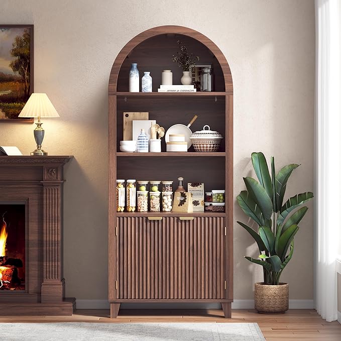Arched Kitchen Pantry, 5-Tier Arched Cabinet - Image 6