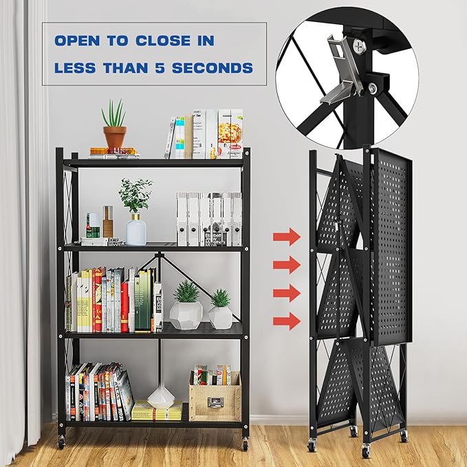 Lifetime Home 4-Tier Foldable Storage Shelf - Image 5