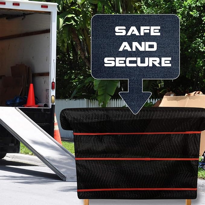 Kitchentoolz 96 Pack Moving Bands & Moving Blankets – Heavy-Duty Rubber Mover - Image 3