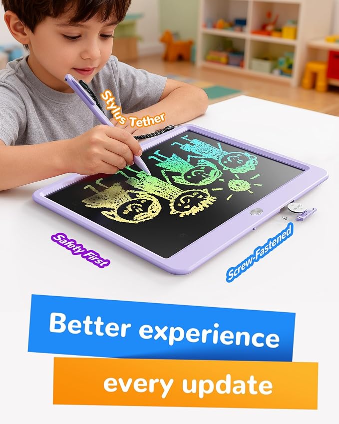 KOKODI LCD Writing Tablet, 12 Inch Colorful Toddler Doodle Board Drawing Tablet - Image 3