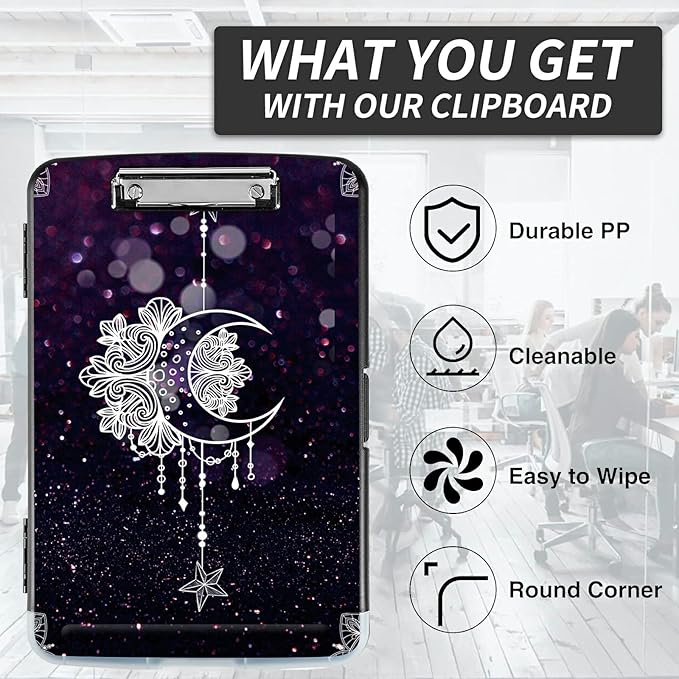 File Clipboard Storage with Pen Holder High Capacity Plastic Nursing Clipboards - Image 4