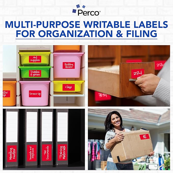 Perco Red Labels 3x5 Inch 500 Stickers/Roll - Image 4
