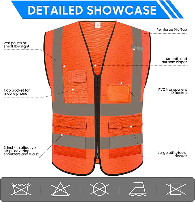 Reflective Safety Vest for Men Women - Image 2