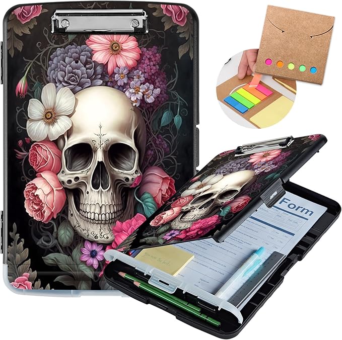 Clipboard with Storage, Heavy Duty Plastic Storage Clipboard with Low Profile by Unknown