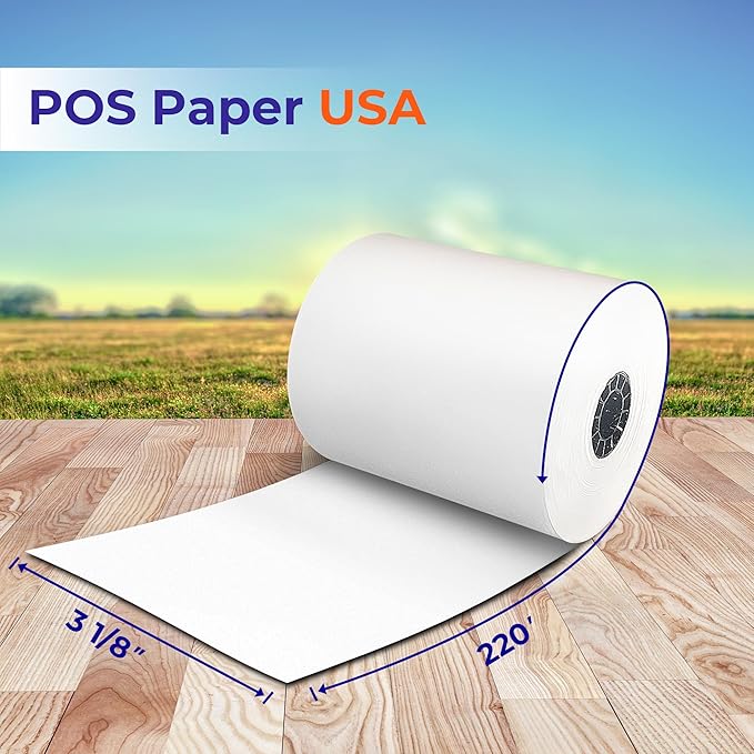 3 1/8" x 220' Thermal Paper - Image 3