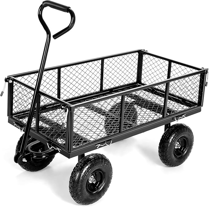 Homdox 880LB Heavy Duty Garden Cart on Wheels, Professional Utility Wagon - Image 9