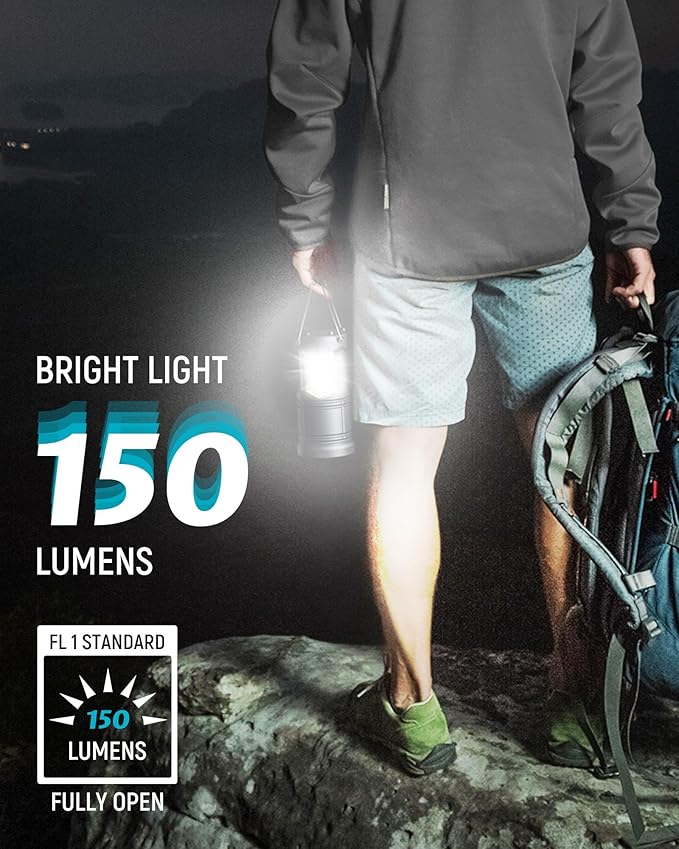 Lichamp 4 Pack LED Camping Lanterns, Battery Powered Camping Lights LED - Image 3