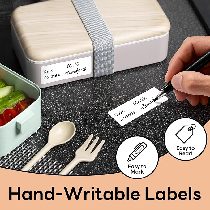 1" x 3" Freezer Labels, Waterproof & Oil-Resistant Write-On Freezer Labels - Image 4