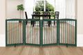 Freestanding Pet Gate for Dogs, Indoor Wooden Dog Gate for House, Foldable Dog by PUPETPO