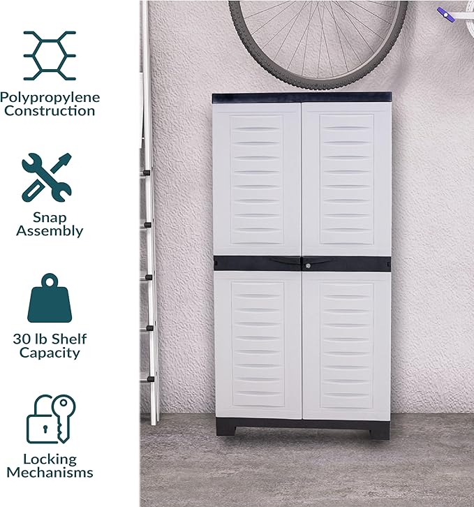 Sunnydaze Lockable Storage Cabinet - Image 4