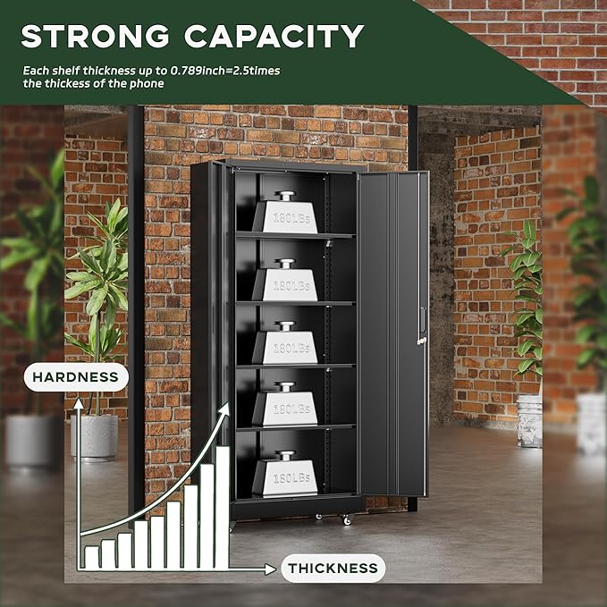 Greenvelly Metal Storage Cabinet - Image 3