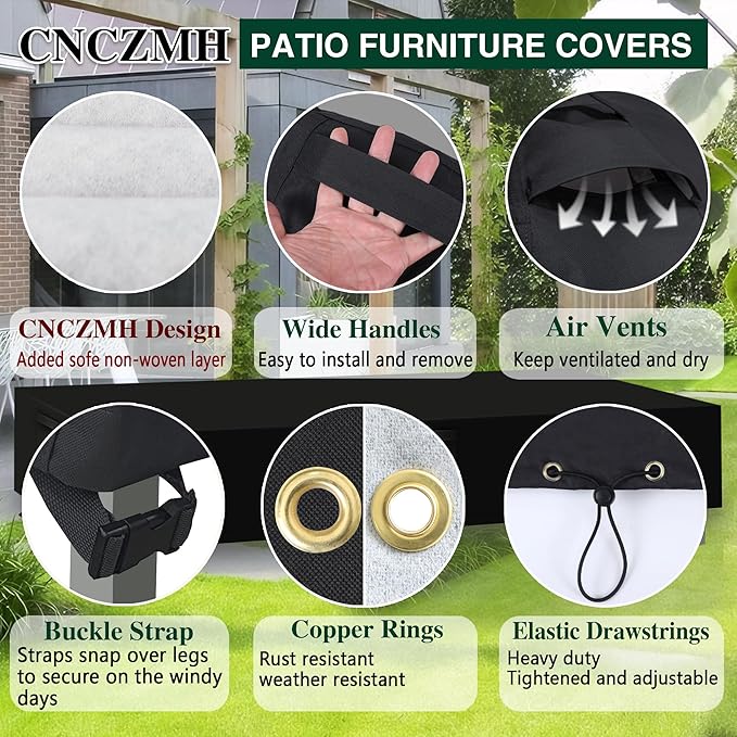 Heavy Duty Patio Furniture Covers Waterproof, 600D Outdoor Furniture Cover - Image 4