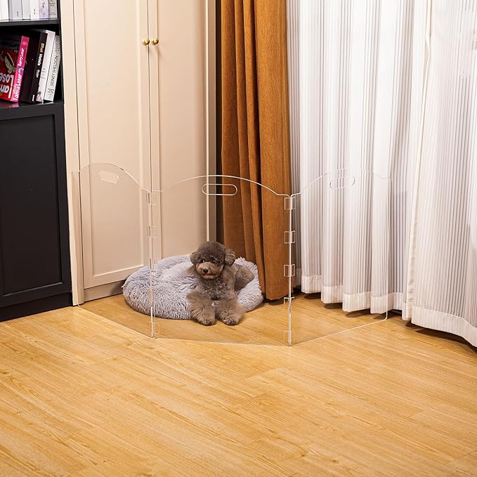 Clear Acrylic Freestanding Dog Gates - Image 6