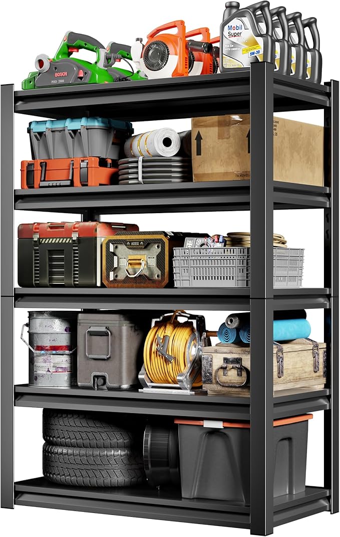 32" W Storage Shelves 2500LBS Garage Shelving Heavy Duty 5 Tier Adjustable by Unknown