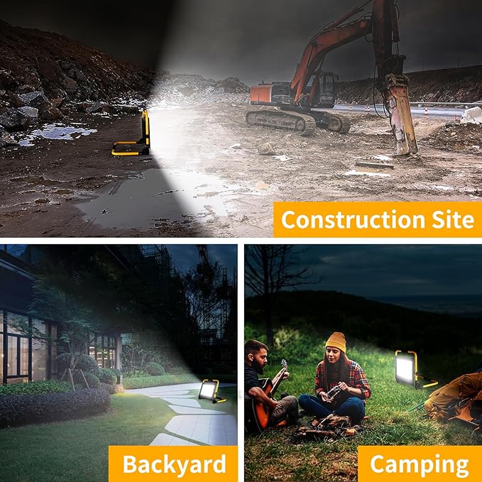 24000LM LED Work Light, 200W Ultra Brighter Flood Light - Image 7