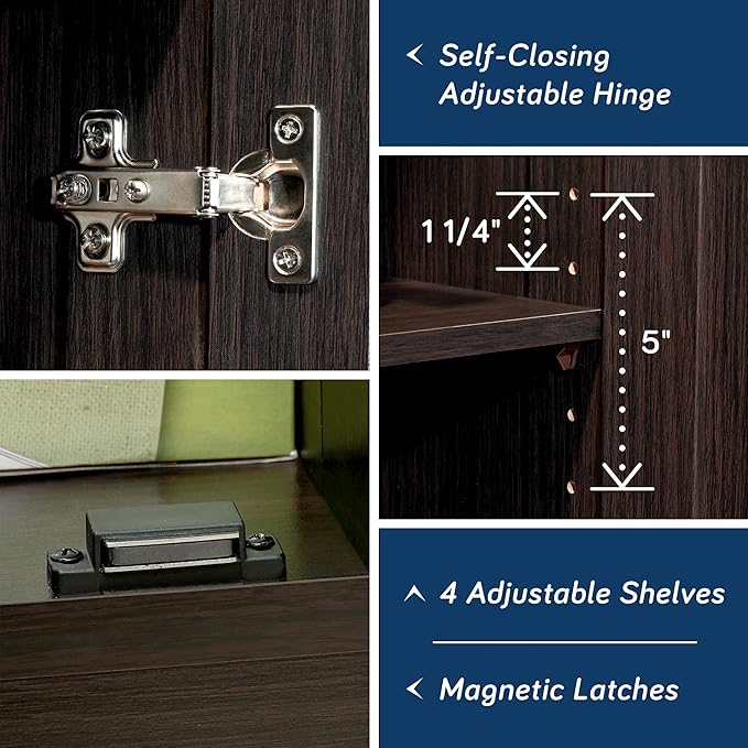 Sauder Storage Cabinet/ Pantry cabinets, 29.61 " x D: 16.02 " x H: 71.50" - Image 9