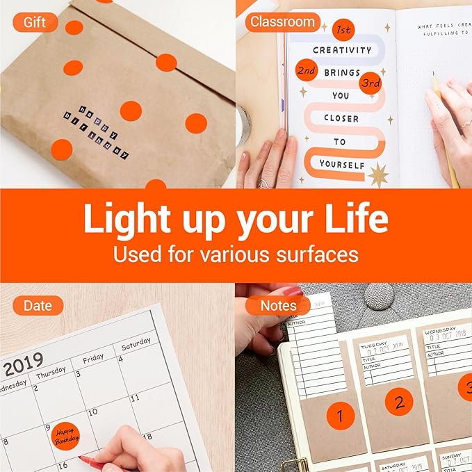 1 Inch Circle Dot Stickers 1000 PCS Color Coding Thermal Labels Dots Writable - Image 4