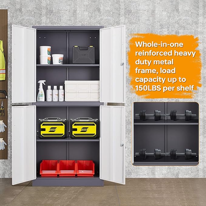 STANI Metal Storage Cabinet, Locking Steel Cabinet - Image 7