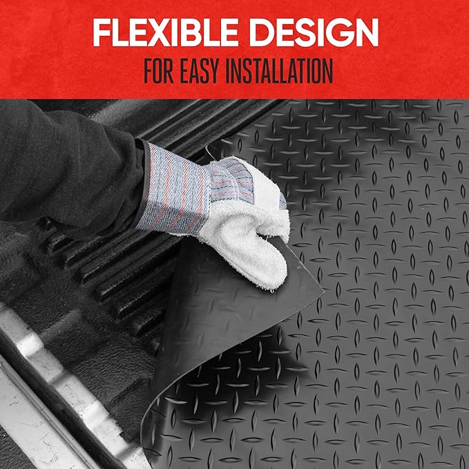 Motor Trend Utility Truck Bed Mat – All Weather Rubber Truck Bed Liner Mat - Image 4