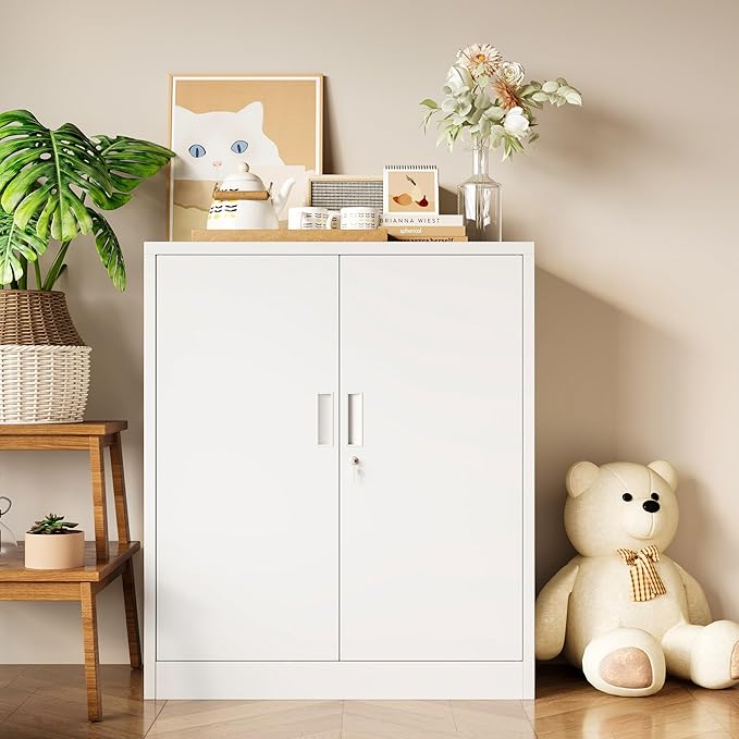 Metal Storage Cabinet, 36 Inch Tall Metal Storage Cabinet - Image 9