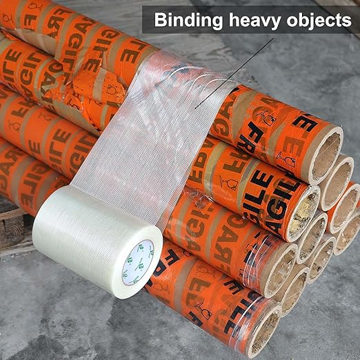 BOMEI PACK Wide Heavy Duty Fiberglass Filament Reinforced Packing Tape 8inch - Image 7