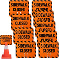 9 Pcs Plastic Sidewalk Closed Sign Bulk by Copkim
