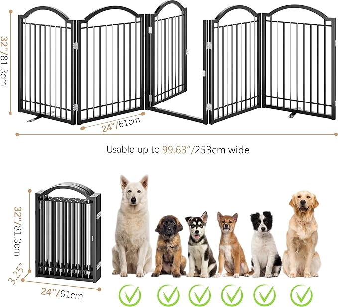BHG Metal No-Assembly Freestanding Dog Gate - Image 4